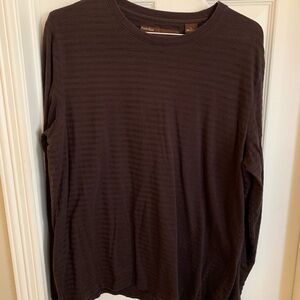 Perry Ellis Dark Brown Cotton long sleeve Shirt